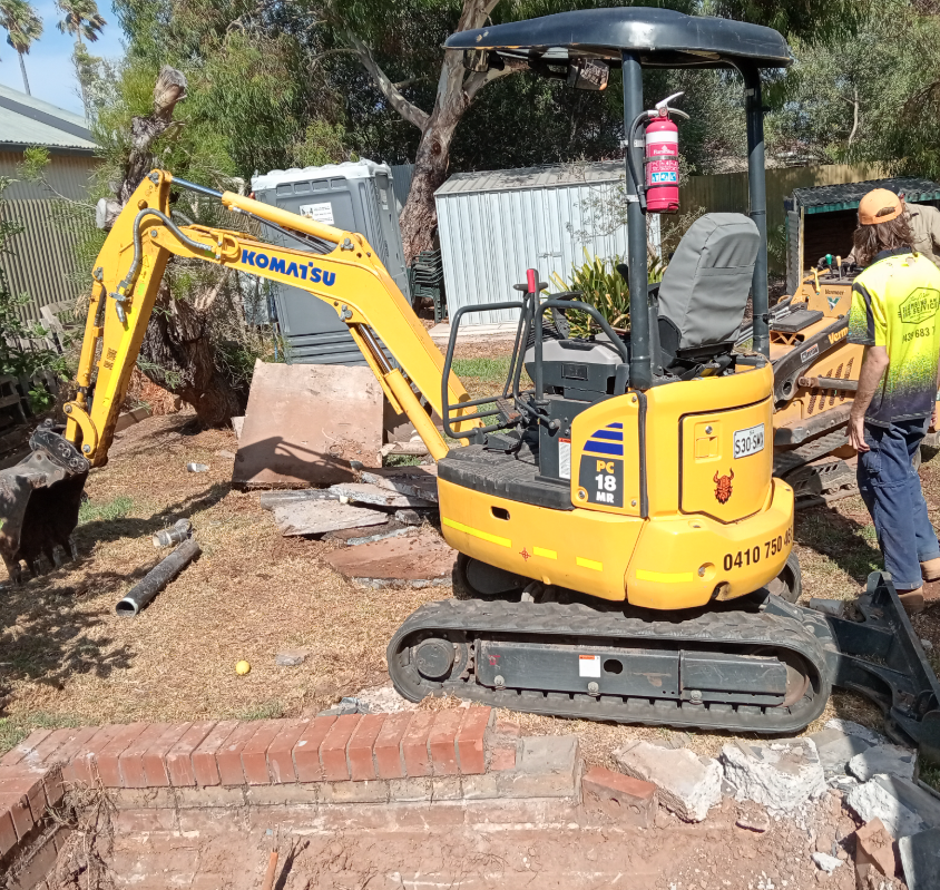digging to install plumbing