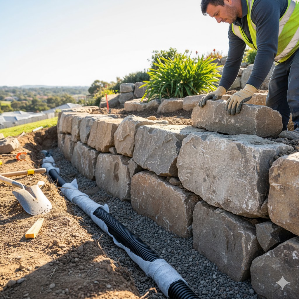 retaining wall cement
